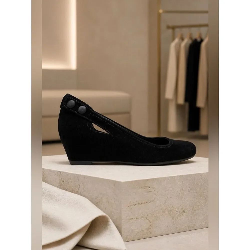 BLACK SUEDE LINA by FRANCO SARTO SIZE 7